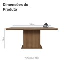 Ver imagem 2 de Mesa de Jantar Retangular Tampo com Moldura Rustic/Crema 5275 Madesa