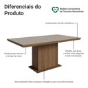 Ver imagem 3 de Mesa de Jantar Retangular Tampo com Moldura Rustic/Crema 5275 Madesa