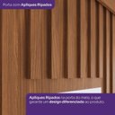Ver mais imagens de Guarda Roupa 3 Portas Deslizantes com Aplique Ripado 2 Gavetas e Pés em ABS Espresso Móveis Bege/Nature/Off White