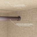 Ver imagem 7 de Guarda Roupa 3 Portas Deslizantes com Aplique Ripado 2 Gavetas e Pés em ABS Espresso Móveis Bege/Nature/Off White