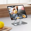 Ver imagem 2 de Suporte Mesa Notebook Tablet Celular 360 Graus Aço Carbono Dobravel Giratorio Ajustavel Laptop Antid