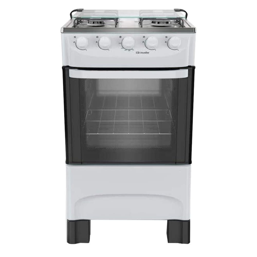 Fogão À Gás Mueller Mfi4ba 4 Bocas Forno 48,1l Manual - Branco