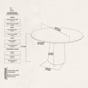 Ver imagem 3 de Mesa de Jantar Base Cone em Madeira Laminada 100cm Lyon