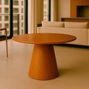 Ver imagem 4 de Mesa de Jantar Base Cone em Madeira Laminada 100cm Lyon