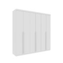 Ver imagem 2 de Quarto Casal Completo Guarda-Roupa 6 Portas Milano, Cama Monaco e Cômoda Chicago Espresso Móveis Branco/Neve