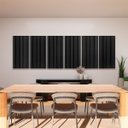 Ver imagem 2 de Painel Acústico Absorvedor Decorativo Ripado Parallax Ambar Crepe Maestra Acústica:preto/cinza