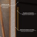 Ver imagem 6 de Guarda Roupa Spazio 3 Portas Deslizantes com Aplique Ripado 2 Gavetas e Pés em Abs Espresso Móveis