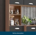 Ver imagem 5 de Kit Cozinha Compacta Suspensa Mila Moderna Premium Completa Balcão Cor Carvalho/Grafite