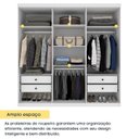 Ver imagem 4 de Quarto Casal Completo Guarda-Roupa 6 Portas Milano, Cama Monaco e Cômoda Istambul Espresso Móveis Branco/Neve