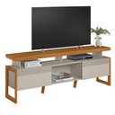 Ver imagem 3 de Rack para Tv até 70 Polegadas Acri com 2 Portas - Nature / Off White