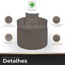 Ver imagem 3 de Kit 2 Poltronas com Sofá Curvo 2 Lugares Feijão Forma Orgânica Bouclé