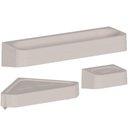 Ver imagem 1 de Conjunto para Banheiro Cantoneira Saboneteira e Porta Shampoo Bege Eleve ou