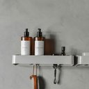 Ver imagem 2 de Conjunto para Banheiro Cantoneira Saboneteira e Porta Shampoo Bege Eleve ou