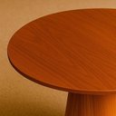 Ver mais imagens de Mesa de Jantar Redonda Base Cone 4 Lugares Madeira Maciça Laminada Lyon Marrom/Amadeirado