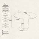 Ver imagem 3 de Mesa de Jantar Base Cone em Madeira Laminada 120cm Lyon