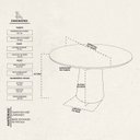 Ver imagem 3 de Mesa de Jantar Base Cone em Madeira Laminada 120cm Lyon Marrom/Amadeirado