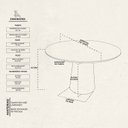 Ver imagem 5 de Mesa de Jantar Redonda Base Cone 4 Lugares Madeira Maciça Laminada Lyon Marrom/Amadeirado