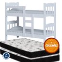 Ver imagem 1 de Beliche Perola + 02 Colchões D20 88x188x12 Cor Branco