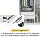 Ver imagem 7 de Quarto Casal Completo Guarda-Roupa 6 Portas Lima, Cama Monaco e Cômoda Istambul Espresso Móveis Branco/Neve