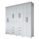 Ver imagem 1 de Guarda Roupa Casal 8 Portas 6 Gavetas Liverpool 8.6 Branco - Santos Andirá