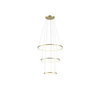 Lustre Pendente Anel de Led Hoop 3 Argolas Aros em Alumínio 78W