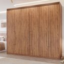 Ver imagem 1 de Guarda-Roupa Casal 6 Portas com Espelho Interno Giratório 235cm 100% MDF Turim Espresso Móveis Marrom/Cinamomo