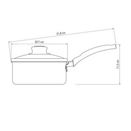 Panela Antiaderente Chumbo 1,4l com Colher para Servir Tramontina - 3