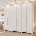 Ver imagem 2 de Guarda-Roupa Casal 6 Portas com Espelho Interno Giratório 235cm 100% MDF Turim Espresso Móveis