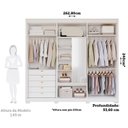 Ver imagem 5 de Guarda-Roupa Casal 6 Portas com Espelho Interno Giratório 235cm 100% MDF Turim Espresso Móveis