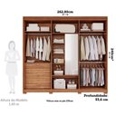 Ver imagem 5 de Guarda-Roupa Casal 6 Portas com Espelho Interno Giratório 235cm 100% MDF Turim Espresso Móveis