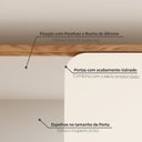Ver mais imagens de Guarda Roupa Casal 6 Portas com Amortecimento 6 Gavetas, Cantos Arredondados, Ripado Magno Espresso Bege/Off White/Nature