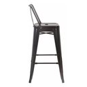 Ver imagem 4 de Kit com 2 Banquetas Alta com Encosto Design Tolix Iron Aço Carbono Preta