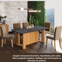 Ver imagem 4 de Mesa de Jantar Celine Retangular Tampo em Mdf e Vidro Temperado 180 Cm Cozinha Marrom Preto Chumbo