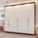 Ver imagem 2 de Guarda-Roupa Casal 6 Portas com Espelho Interno Giratório 235cm 100% MDF Turim Espresso Móveis