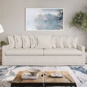 Ver imagem 1 de Sofá com Capa Removível 5 Lugares Linho Marfim Enseada 280cm