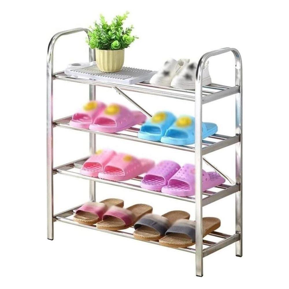 Sapateira Prateleira 4 Andares Inox 12 Pares Tenis Sandalia Calçado Sapato Organizaçao - 9