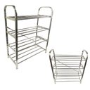 Ver imagem 1 de Sapateira Prateleira 4 Andares Inox 12 Pares Tenis Sandalia Calçado Sapato Organizaçao