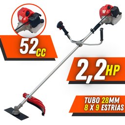 Cortador de Grama Anmax Cg520-p À Gasolina 52cc 2,2hp Roçadeira Profissional + Óleo Stihl - 2