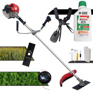 Cortador de Grama Anmax Cg520-p À Gasolina 52cc 2,2hp Roçadeira Profissional + Óleo Stihl