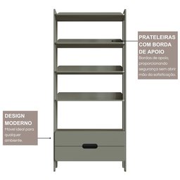 Estante Elvis com 2 Gavetas 100% Mdf - 8