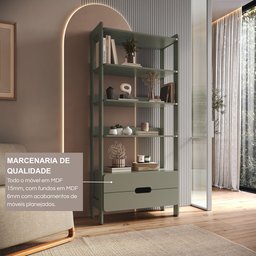 Estante Elvis com 2 Gavetas 100% Mdf - 6
