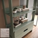 Ver imagem 6 de Estante de Livros 100% MDF 81CMX183CM 2 Gavetas e 4 Prateleiras Elvis Cinza/Verti/Branco