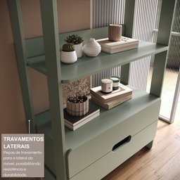 Estante Elvis com 2 Gavetas 100% Mdf - 10