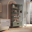 Ver imagem 4 de Estante de Livros 100% MDF 81CMX183CM 2 Gavetas e 4 Prateleiras Elvis Cinza/Verti/Branco