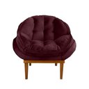 Ver imagem 3 de Kit 2 Poltronas Decorativa Marcela Veludo Vinho