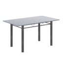 Ver imagem 4 de Conjunto de Mesa Tubular 140cm x 75cm Tampo Granito Ocre com 6 Cadeiras Lívia Prata/Preto