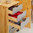 Ver mais imagens de Gaveteiro Escritório Madeira Maciça 5 Gavetas Rodízios Lagos Idimex