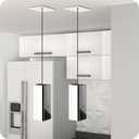 Ver imagem 4 de 2 Pendentes Industrial Inox Quadrado Moderno Luminária Elg