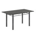 Ver imagem 5 de Conjunto de Mesa Tubular 140cm x 75cm Tampo Ardósia Indiano com 6 Cadeiras Lívia Prata/Preto