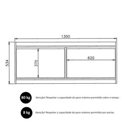 Sapateira Dália 2 Portas Basculantes 130cm - 10